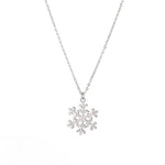 Snowflake Pendant CZ Necklace