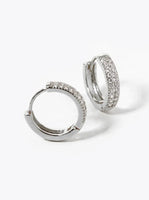 CZ Pave Mini Huggie Hoop Earrings 