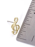 Musical G Treble Clef Post Stud Earrings