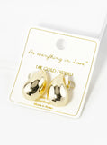 Polished Teardrop Dome Stud Earrings