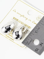 Polished Teardrop Dome Stud Earrings