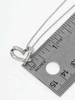 CZ Pave Delicate Heart Pendant Necklace