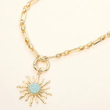 Celestial Sunburst Pendant Necklace
