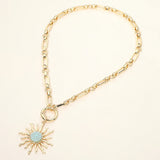 Celestial Sunburst Pendant Necklace
