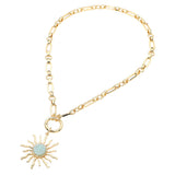 Celestial Sunburst Pendant Necklace
