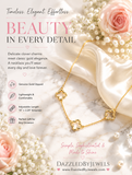 Genuine Gold Dipped Open Quatrefoil Station Necklace | Hypoallergenic