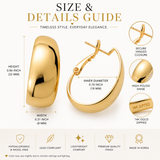 14K Gold Dipped Bold Hoop Earrings – Hypoallergenic