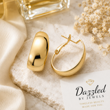 14K Gold Dipped Bold Hoop Earrings – Hypoallergenic