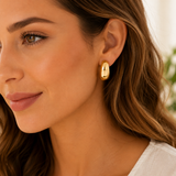 14K Gold Dipped Bold Hoop Earrings – Hypoallergenic
