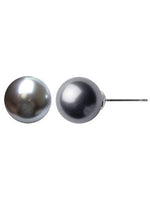 Classic Grey Faux Pearl Made with Swarovski Elements Earrings