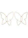 Cressida Butterfly Drop Threader Hoop Earrings 