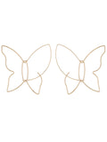 Cressida Butterfly Drop Threader Hoop Earrings 