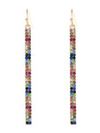 Crystal Pave Bar Drop Dangle Earrings
