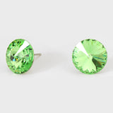 Crystal Peridot Green Earrings Crystal Swarovski Elements 