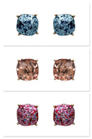 Designer Inspired Glitter Square Stud Fashion Earrings