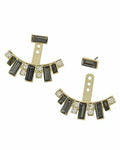 Double Sided Ear Jacket Rhinestone Earrings