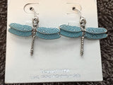 Dragonfly Drop Dangle Blue Turquoise Color Fashion Jewelry Earrings