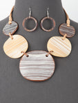 Kaya Multi Disc Statement Chunky Bib Boho Necklace Set