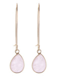 Minimalist Gemstone Fashion Drop Dangle Earrings - Pink