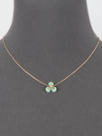 Delicate Power Flower Necklace - Mint Green