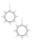 Open Sunburst or Snowflake Rhinestone Fashion Jewelry Earrings