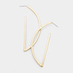 Open Hoop Bar Costume Fashion Minimalist Earrings