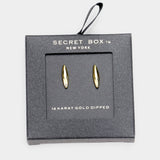 Oval Stud Minimalist Gold Fashion Costume Jewelry Earrings