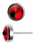Red Crystal Made With Swarovski Elements Earrings