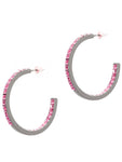 Rhinestone Open Hoop Earrings