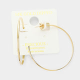 Simply Classic Hoop Gold Polished Fashion Earrings