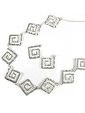 Swirl Hammered Square Link Necklace Set