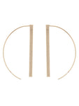 Threader Bar Drop Gold Tone Costume Fashion Trendy Earrings 