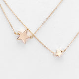  Triple Layered Gold Star Fashion Necklace