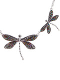 Dragonfly Glitter Fashion Necklace Set - Multi-Color 
